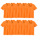 Orange (5-Pack) 6 10-Pack School Uniform Tagless Polo Tshirt for Little Boys & Big Boys